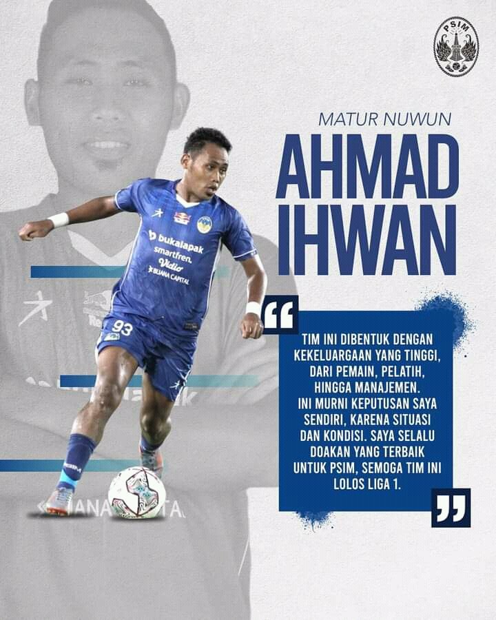 Terimakasih telah berjuang bersama Laskar Mataram 

Semoga sukses selalu Ahmad Ihwan💙

#Laskarmataram
#AYDK