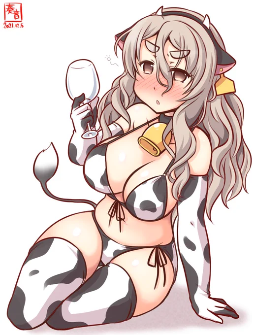 「てぇ～ いぃ～ とぉ～ くぅ～!
 お酒が、足りなぁい!
 これ着たらいくらでも吞んでいいって、言ったじゃないですかぁ!」

#艦これ版深夜の真剣お絵描き60分一本勝負
#艦これ版真剣お絵描き60分一本勝負_20211205
#ポーラ #ポーラ進水日 

まさか丸一年お題に来ないとか思わなかったよね… 