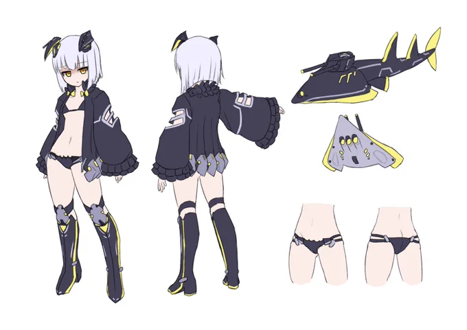 昔描いたスカベンジャーちゃんの自分用設定画だけど果たしてこれであってるかと言われると実際自信はない。
そりゃ公式の情報SDだけだもの。 