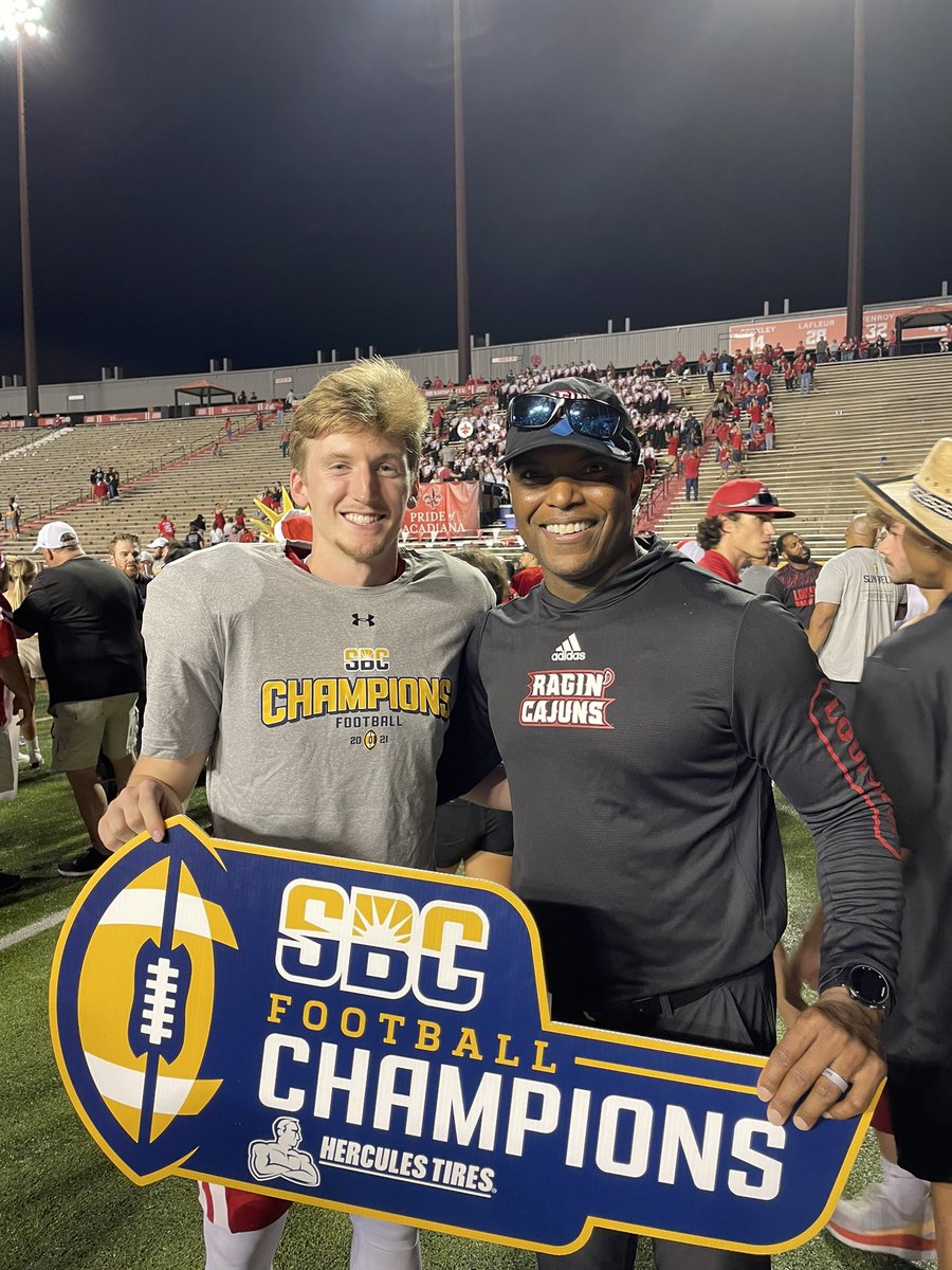 What an electric day! Thank you #CajunNation for making this year special! We all woke up this morning Sun Belt Conference Champions! To the amazing young men I have been Blessed to Coach, thank you so much! The @cUlture is real! @coach_bnapier much respect!