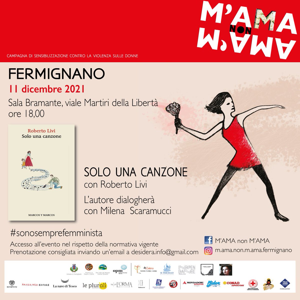 Milena_cara's tweet photo. Sabato 11 dicembre #RobertoLivi sarà ospite di #MamaNonMama a #Fermignano 👉 Parleremo del suo romanzo #SoloUnaCanzone @Marcoseditore (Io non vedo l'ora; voi leggete il libro 😄 i dettagli dell'incontro e... non perdetevelo 😅) Se siete curiosi cliccate 👇 https://t.co/MnMXFLqX7I https://t.co/gNjUAkgSHh