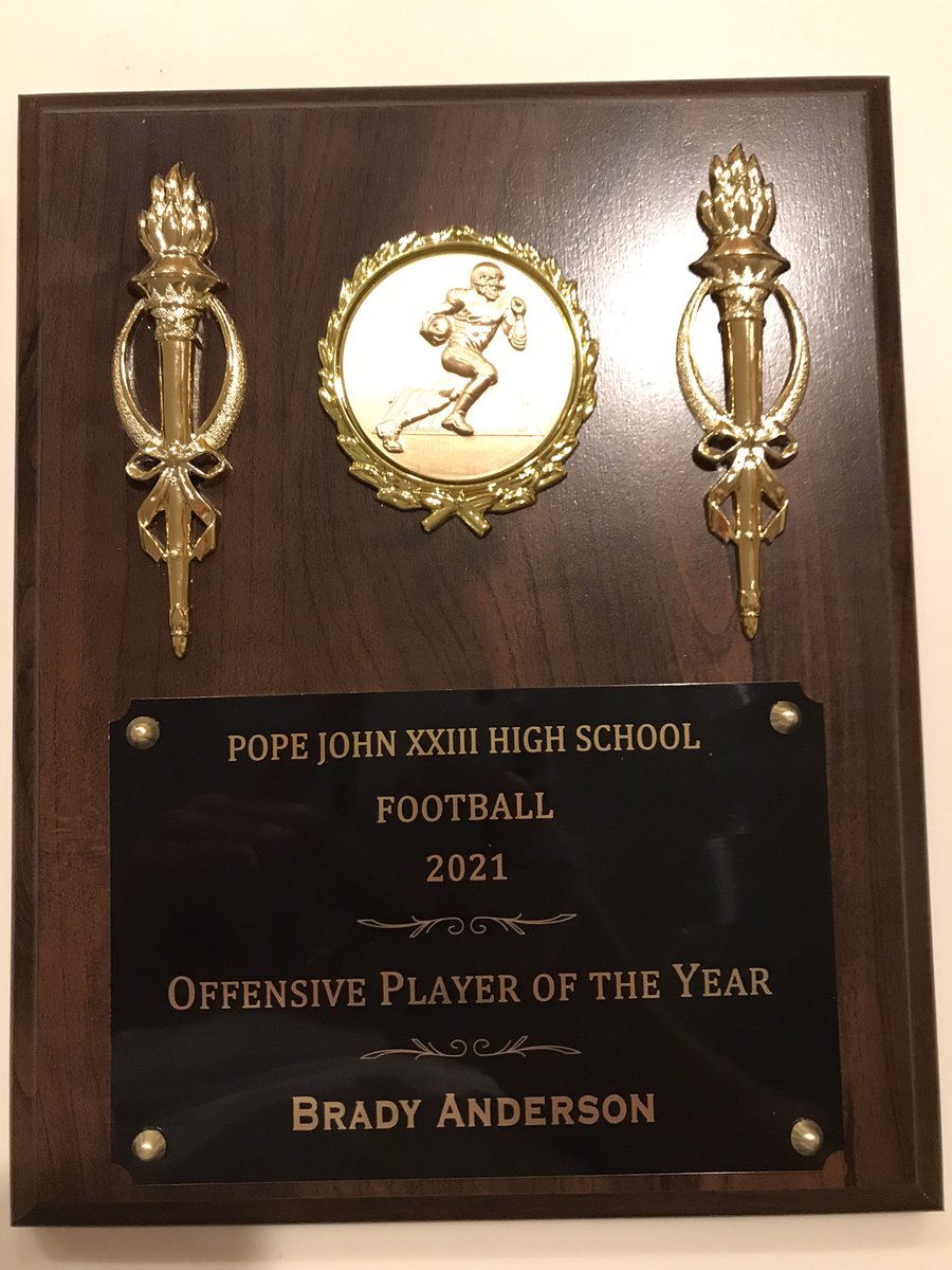 After a great banquet this Thursday I want to thank my coaches for naming me offensive player of the year.
