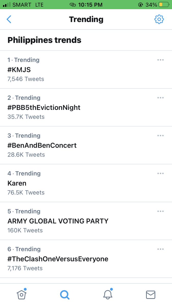 GMA_PA's tweet photo. SPOTTED: AS OF 10:15 PM, #KMJS is trending at the top spot nationwide. Maraming salamat po! https://t.co/IxcQ7Vvnjs
