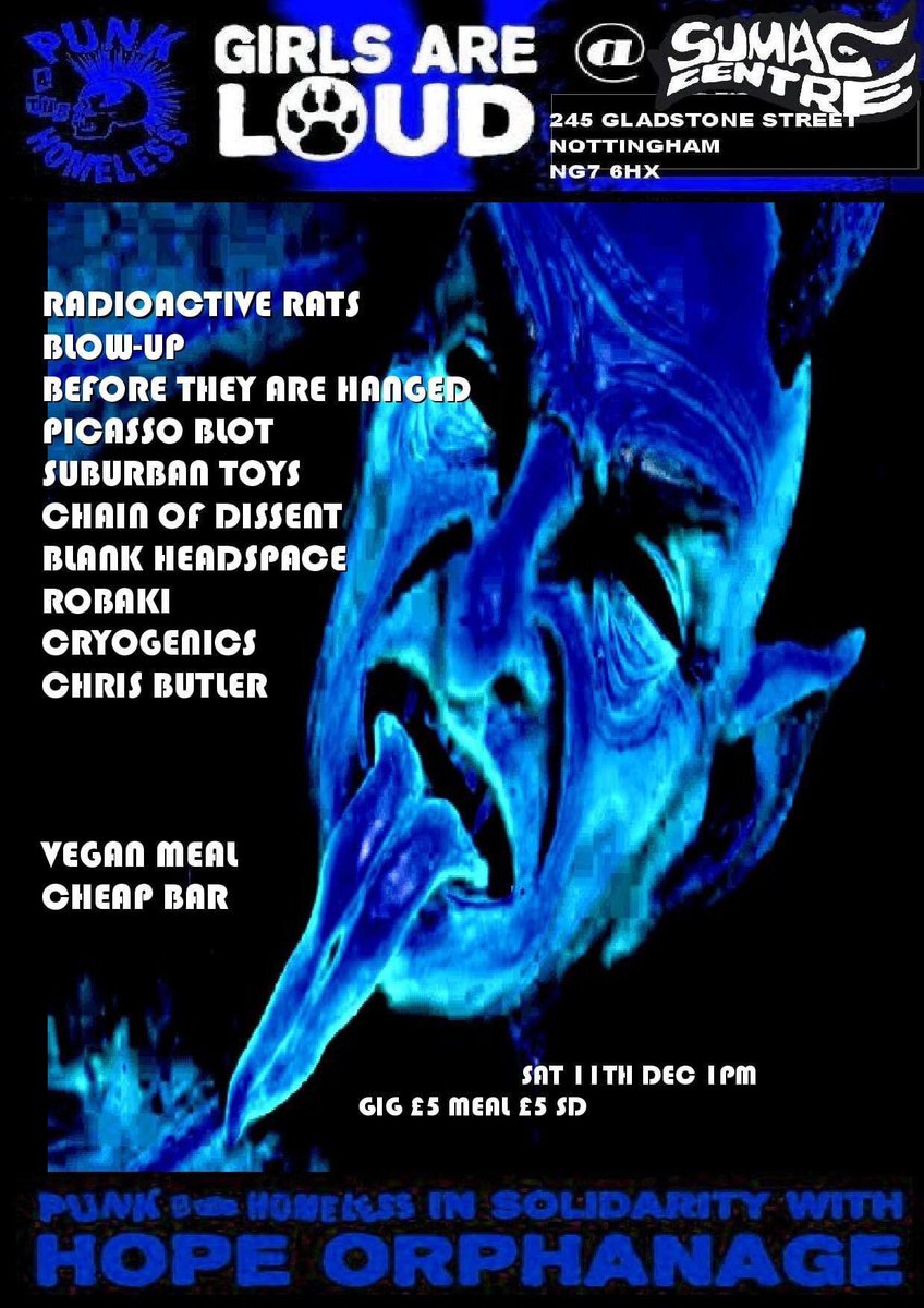 Coming up this Saturday 11th December is the latest instalment of ‘Girls Are Loud’, at The Sumac Centre in Nottingham. It’s a 1pm kick off and only a fiver on the door for more bands than you can shake a stick at!