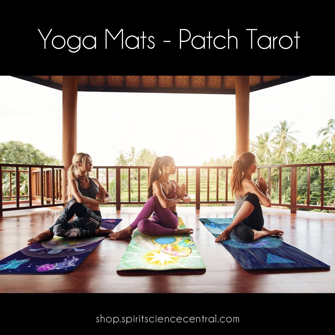 spiritsciences's tweet photo. Need some gift ideas? Check out our vibrant Patch Tarot yoga mats with 51% off! https://t.co/nXMHzfV8Wn Enjoy beautifully printed Patch Tarot designs with a lush microfiber top fabric on a 4mm thick natural rubber bottom. Sustainably made #holidaygifts #crystalfriday #blackfriday https://t.co/7rCjeUMz33