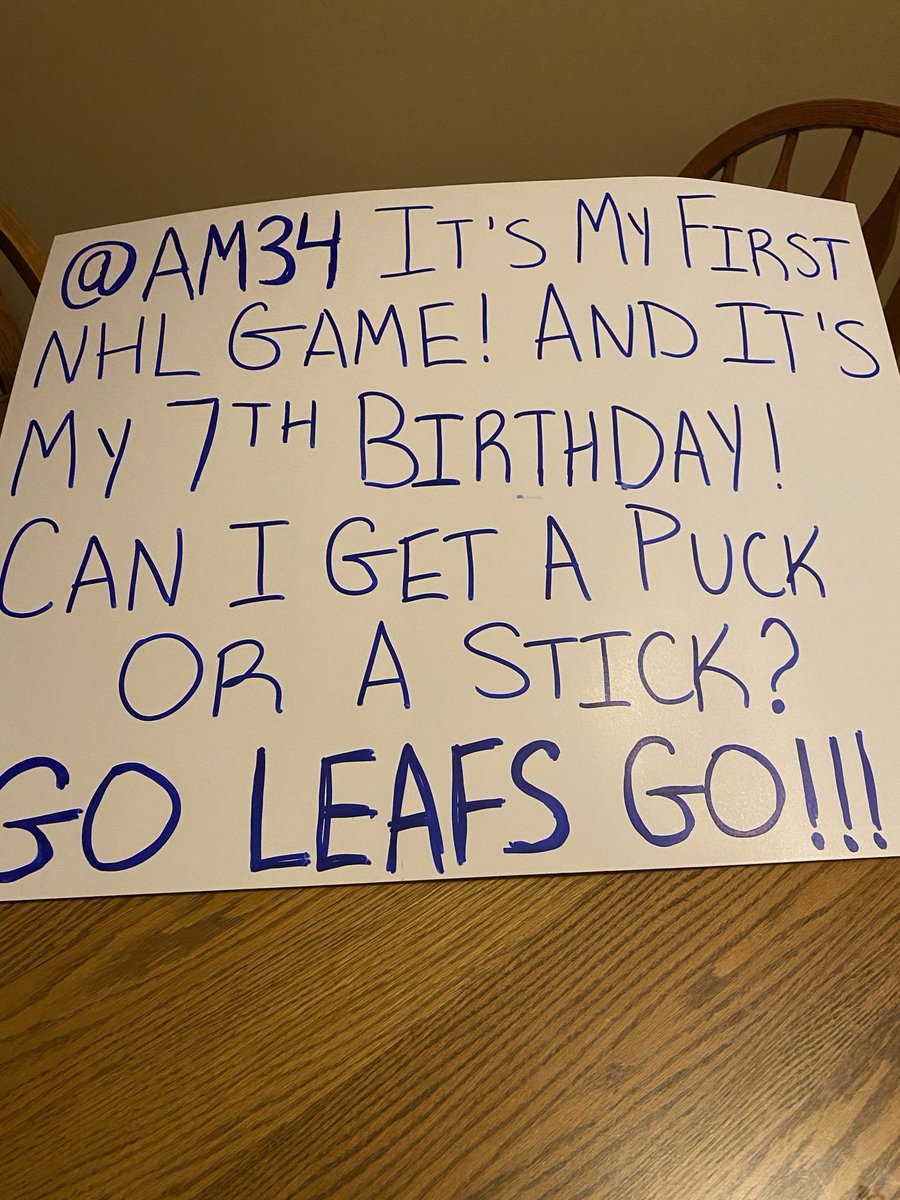 dmariesmitty's tweet photo. My nephew is so excited for his first NHL game tonight and the chance to see his fav player @AM34! #GoLeafsGo https://t.co/LzH3t07FDy