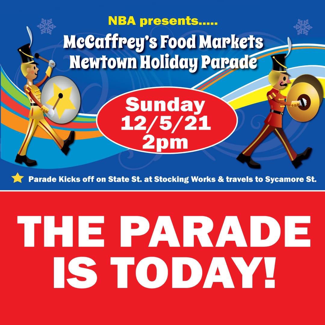 Newtown_Police's tweet photo. 🎁☃️🎄 TRAFFIC ALERT 🎄☃️🎁

Sycamore Street will be closed today between Durham Road and Swamp Road from 12-5pm for the #holidayparade.  

@NBAnewtown https://t.co/7eGgH6VHEU
