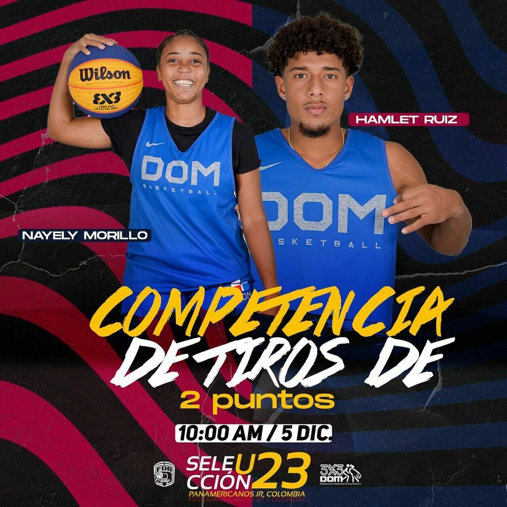 FedombalRD's tweet photo. HOY A LAS 11:20AM🇩🇴🔥
@nayely_morillo07
Y @hamlet_ruiz
APOYA A TU SELECCIÓN 🇩🇴🇩🇴🇩🇴🇩🇴🇩🇴🇩🇴
🔥💪🏾
#ArribaDom 🇩🇴🇩🇴🇩🇴
Link en la biografía ⬆️
•
•
•
#3x3dom #3x3dominicana #3x3 #fiba3x3 #republicadominicana🇩🇴 #BASKETBALL #basketdominicano #basket … https://t.co/51JPtmvKqD https://t.co/4eUk4NZF1N