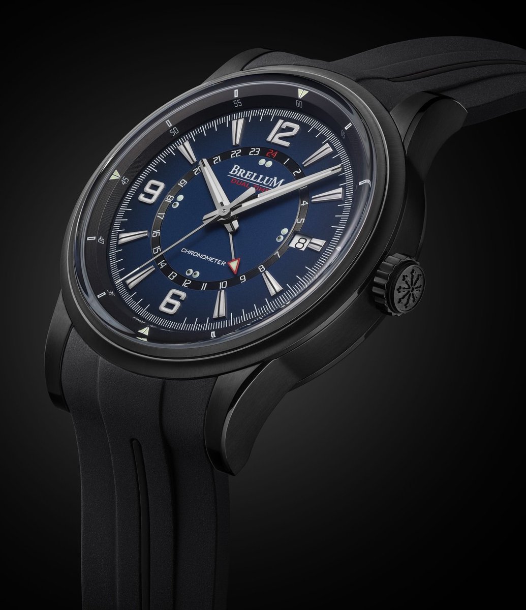 meara72's tweet photo. #Brellum The new Brellum Wyvern GMT Chronometer or The Ghost is jet black with a DLC coating. It is limited to 33 pieces. Pricing is reasonable for the quality of product you are getting. 1,950 euros. https://t.co/2Tx3LELUri