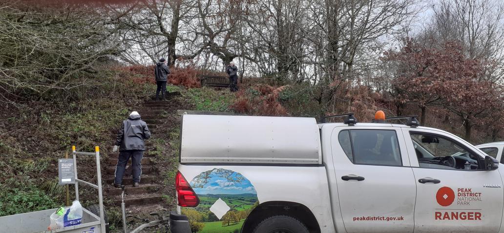 Volunteer National Park Rangers hard at work resurfacing steps at Fernilee Reservoir.
#InternationalVolunteerDay #Unitedutilities #peakdistrictnationalpark