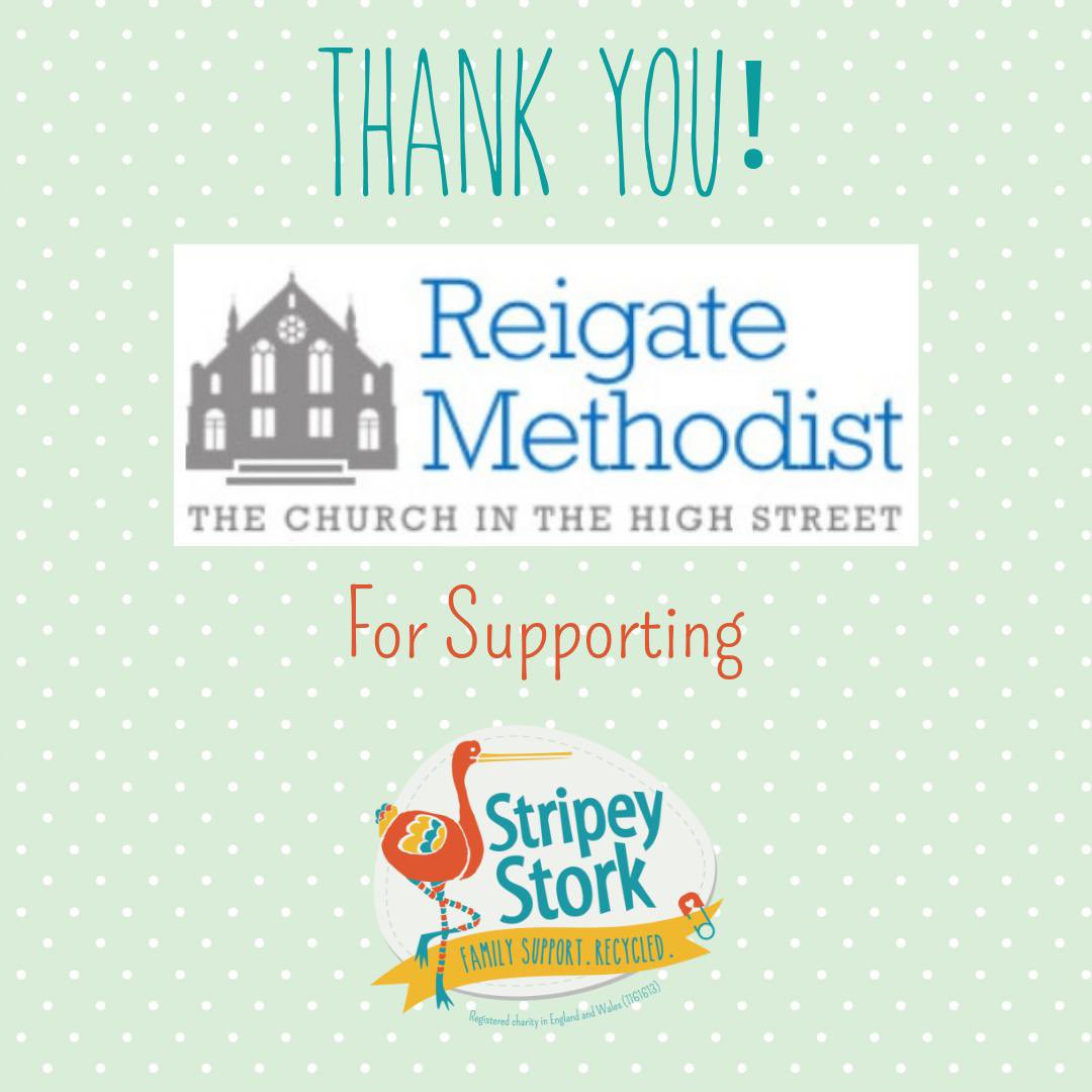 StripeyStork's tweet photo. Thank you #Reigate Methodist Church for the generous donations at your #GiftService today - kindness in action.
Donations for #SantaStork2021 and for the families at @RBWA_ Weโre very grateful. https://t.co/j0AuvLs0rt