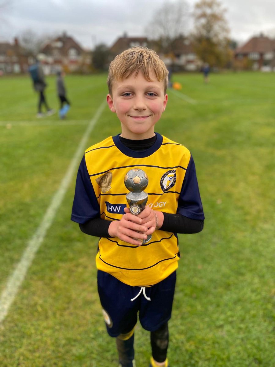 RussellersMini's tweet photo. U9’s Blue #MOTM Charlie. Unbelievable work rate and was at the centre of the amazing football the boys played. #welldone #uptheruskies https://t.co/Yk2AdMfCZc