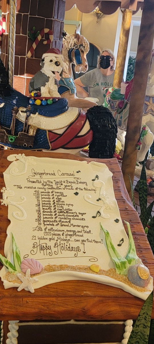 NateInSports's tweet photo. This carousel at Cape May Cafe at Disney's Beach Club is entirely made of gingerbread and other delectable delights.

Being a Type I diabetic, it would kill me.

#DeathBySugar https://t.co/zIZW44aU82