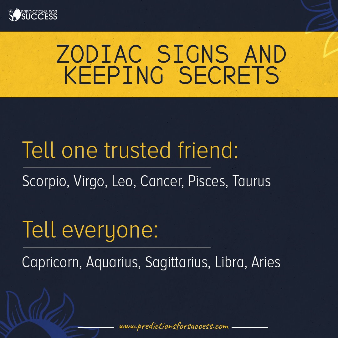 Predict4Success's tweet photo. Zodiac signs and keeping secrets🤐
Follow @predictionsforsuccess
for more amazing Astrology, Numerology, Vastu and life facts.
#Astrology #zodiac #dailyhoroscope #astro_shweta #best_astro #libra #taurus #pisces #gemini #aries #reengineered_spirituality #predictionsforsuccess https://t.co/O0KB1H3TbQ