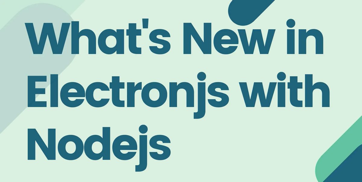 macronimous's tweet image. Whats New in #ElectronJS with #NodeJS bit.ly/3xXpi7n #JavaScript