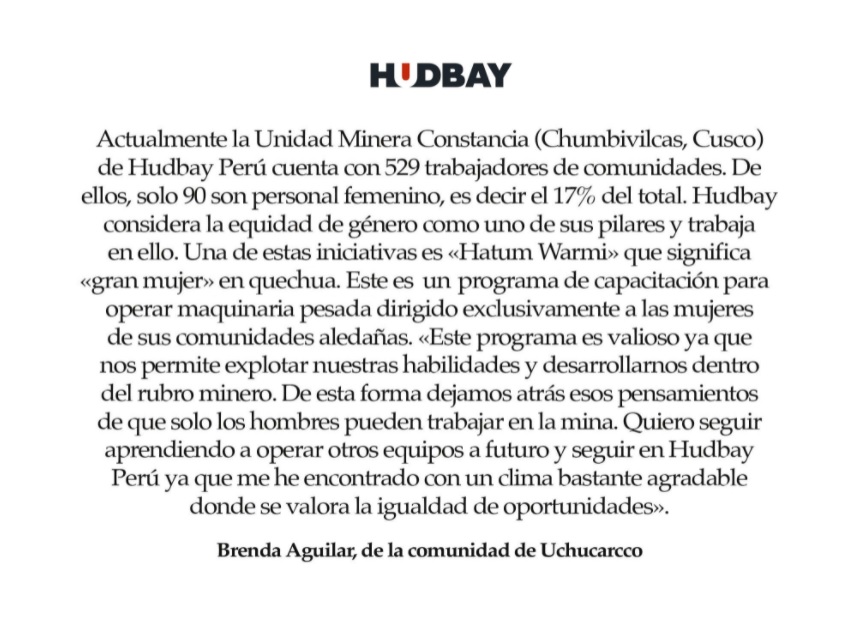 energiminas1's tweet photo. #DíadelMinero Hoy en #Energiminas le rendimos un tributo a los más de 200.000 trabajadores de la minería formal en el Perú. Ella es Brenda Aguilar, de Hudbay Peru S.A.C. https://t.co/XRn6BoGDAl https://t.co/0K19Y3wdT0