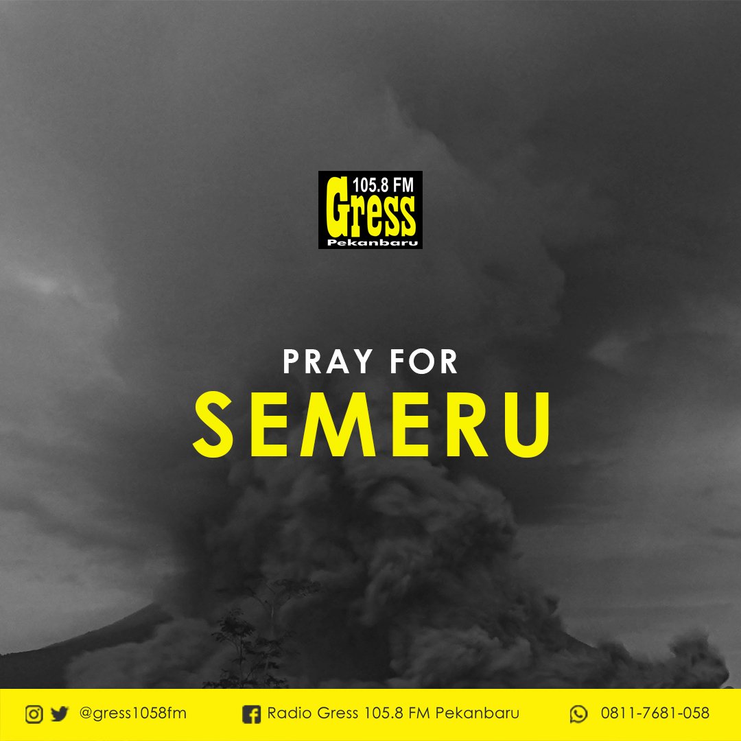 Manajemen dan Crew Radio Gress 105.8 FM Pekanbaru, turut berduka cita atas musibah Bencana Erupsi Gunung Semeru.

Semoga saudara kita yang terdampak diberi ketabahan dan kekuatan🙏

#PrayForSemeru
#gress1058fm