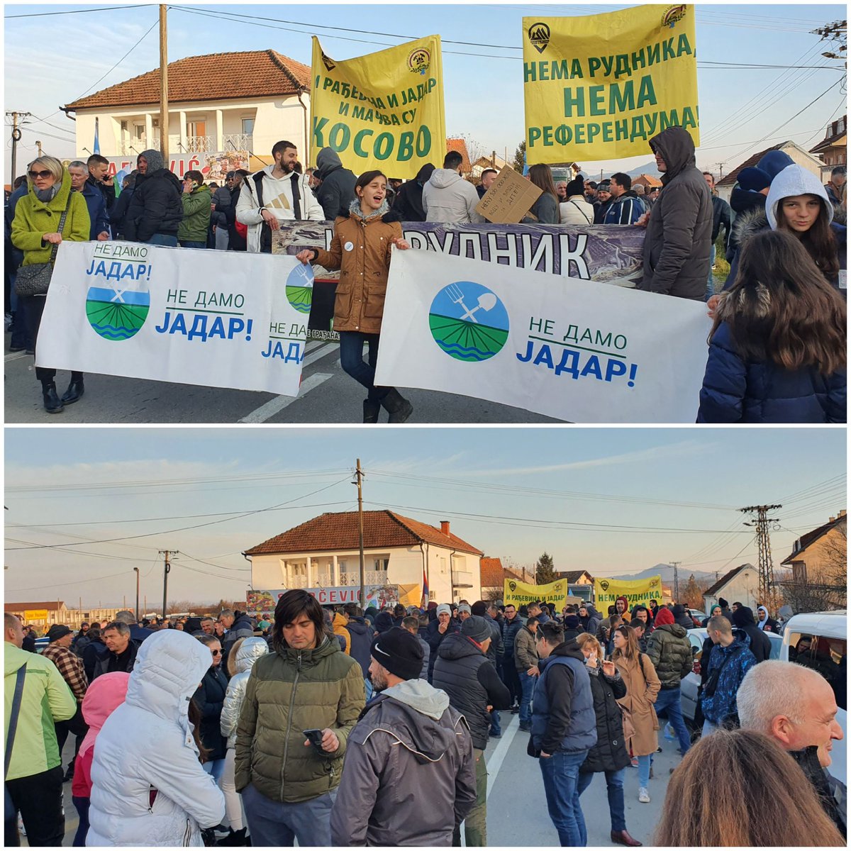 Зато што волимо своју земљу!
НЕ ДАМО ЈАДАР! 
Лозница, Горње Недељице, 04.12.2021.

#protest #rudnik #zakoni #loznica #nedeljice  #znamodanedamo #zajednosmojaci #RioTinto #marssadrine