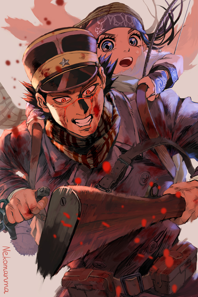 Nekosoul A K A Nekomanma ゴールデンカムイ Goldenkamuy 金カムアニメ4期製作決定おめでとうございます 嬉しすぎる 怒り毛杉元の アシリパさんを守りながらの大立ち回りがどんな風に映像化されるのか今からメチャメチャ楽しみです 命がけで戦う