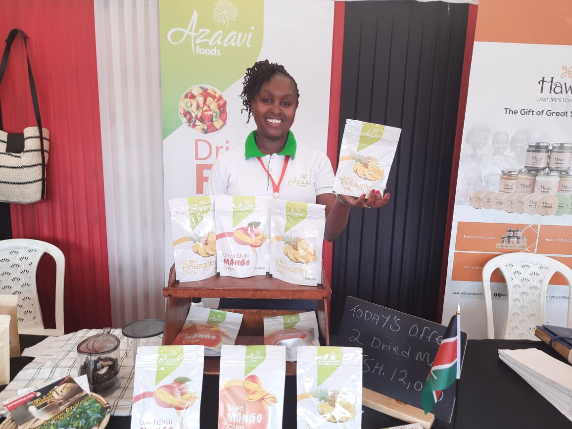 KenyaAwep's tweet photo. #MSMEs in food processing are showcasing quality dried fruits with nutritional value. 
Visit @AzaaviFoods at the @giz_gmbh #Kenya supported booth at #rockcitygrounds in #Mwanza for a fingure-licking experience!
#BusinessScoutsforDevelopment https://t.co/LPiJ9tVBn1