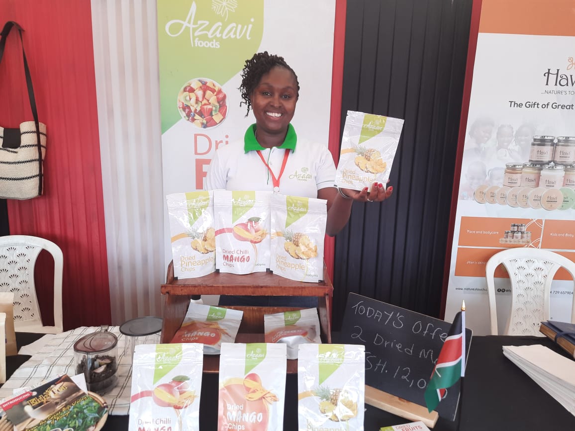 KenyaAwep's tweet photo. #MSMEs in food processing are showcasing quality dried fruits with nutritional value. 
Visit @AzaaviFoods at the @giz_gmbh #Kenya supported booth at #rockcitygrounds in #Mwanza for a fingure-licking experience!
#BusinessScoutsforDevelopment https://t.co/LPiJ9tVBn1
