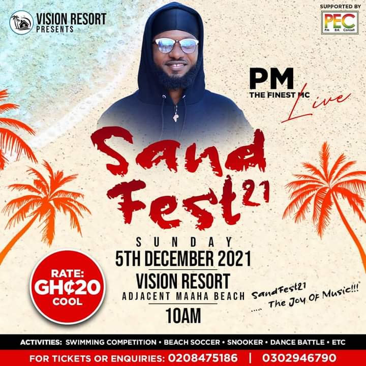 PmDePresenter's tweet photo. 🇬🇭🇯🇲🤩🎤📸Current location #VisionBeachResort adjacent Maaha Beach Resort .......#TheFinestMc is in for #SandFest21 @KwekuFlick @neffgeegh @Demzimusic @TjDj233 @DjCuebeatzGh & #Kebra Tonight is gonna be a good night. What a weekend 🤩🤩 #MadeByGod #UpnessStill #Blaklaaa 💥💥💥 https://t.co/uSQ85wfgxu