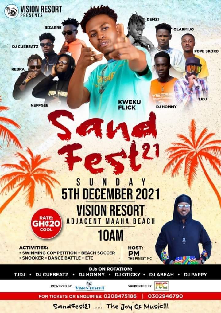 PmDePresenter's tweet photo. 🇬🇭🇯🇲🤩🎤📸Current location #VisionBeachResort adjacent Maaha Beach Resort .......#TheFinestMc is in for #SandFest21 @KwekuFlick @neffgeegh @Demzimusic @TjDj233 @DjCuebeatzGh & #Kebra Tonight is gonna be a good night. What a weekend 🤩🤩 #MadeByGod #UpnessStill #Blaklaaa 💥💥💥 https://t.co/uSQ85wfgxu