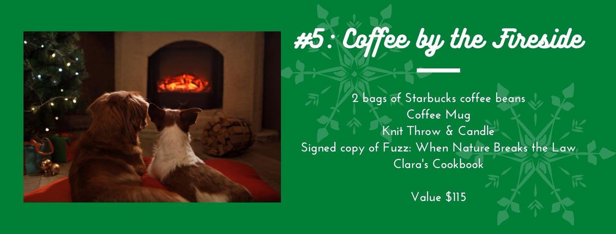 NaperHumane's tweet image. LOOKING FOR THAT PERFECT GIFT? WANT TO HELP NAHS? Participate in our 12 days of Raffle! The holiday raffle runs from Dec. 1-12 &amp;amp; raffle tickets are $5/each. 
Raffle Prize #5: Coffee by Fireside

Purchase tickets &amp;amp; check out all the prizes here: naperhumane.org/events-calenda…