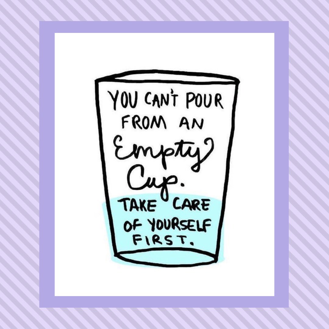 PurplePantsPod's tweet photo. Happy #SelfCareSunday, Posse! Is your glass full? If you aren’t caring for yourself, how can you care for others? 💜 https://t.co/JBHHtc7I5g