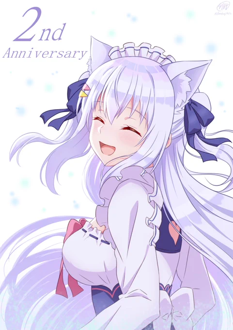 みしろちゃん2周年おめでとうございます!㊗️
これからも密かに応援しております!
╰(*'︶`*)╯♡
#白雪みしろ 
#みしろんあーと 