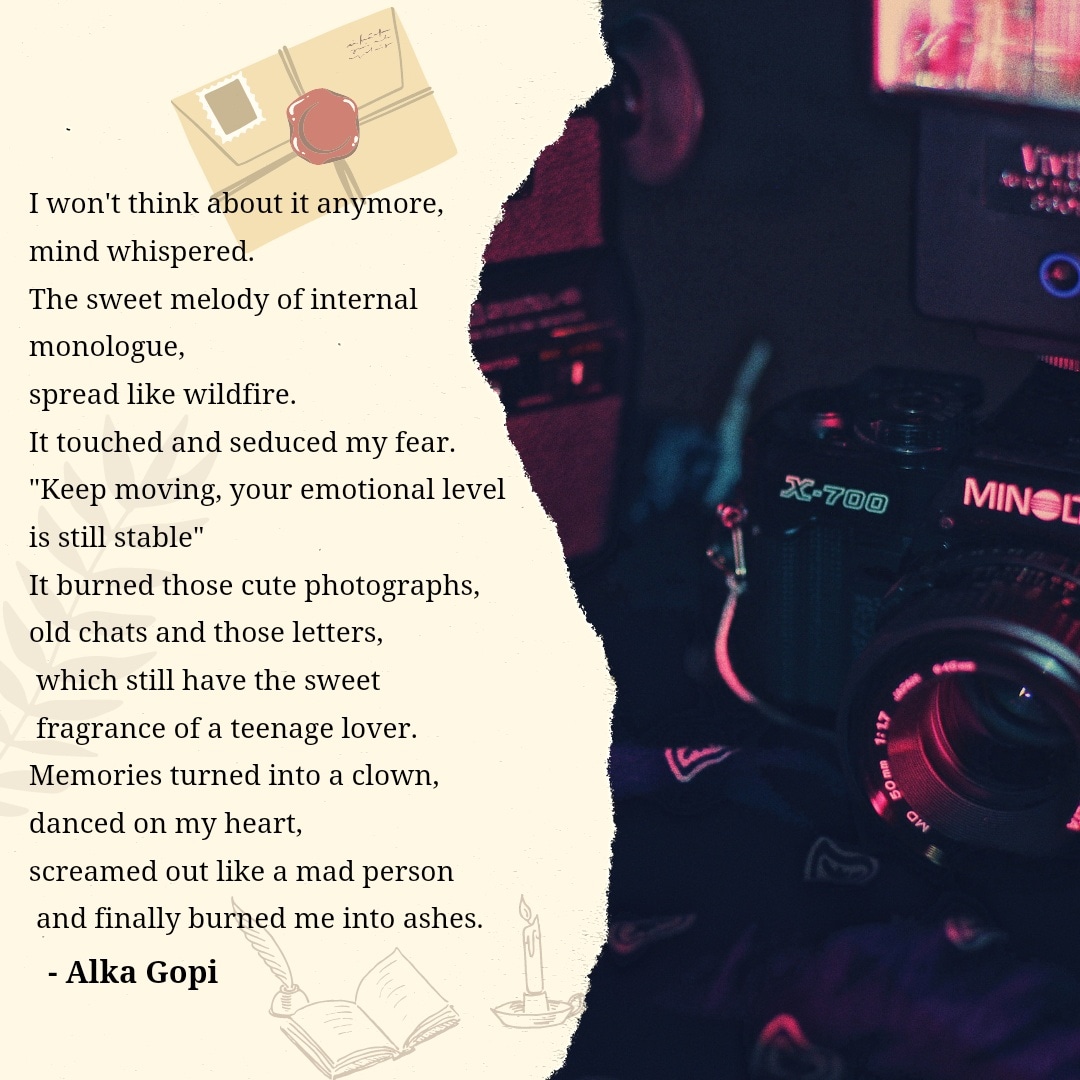 alka_gopi's tweet photo. How busy we are, there is always a space in us where we think, rethink, regret, blame, let go etc, and this space is specially designed in a unique code - Memories.
#poem #quote #LifeIsStrange #NFT #nftart #art #poet #memories #Sad #Fortnite #WritingCommunity #writingadvice https://t.co/PV4fl73bUr