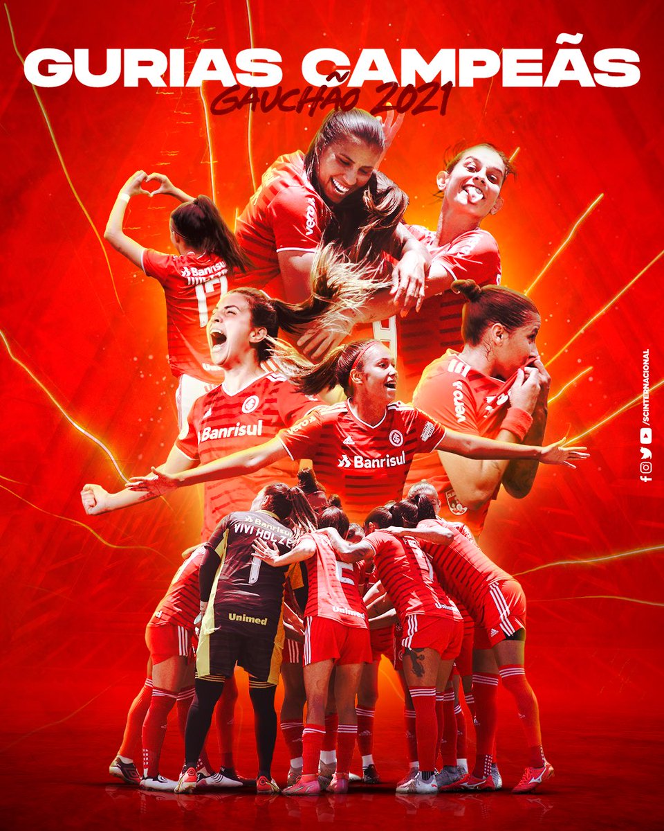 SCInternacional's tweet photo. TRICAMPEÃÃÃÃÃÃS!!! 😍🏆

AS GURIAS SÃO CAMPEÃS!!! BRABAS DEMAIS!! DONAS DO RIO GRANDE DO SUL!! 🤩👏

#VamoInter #GuriasColoradas 🇦🇹 https://t.co/IMOxD1ap7j