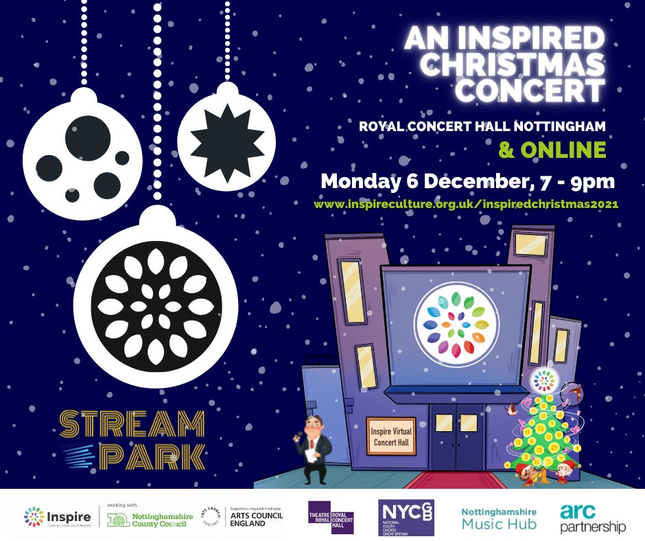 Enjoy marvellous mash-ups of Christmas carols, seasonal songs and sublime singing at 'An Inspired Christmas Concert' tomorrow! 🎄 Presented by @NottsLibraries @nottsmusichub in partnership with @RoyalNottingham and @nycgb at @upstreampark Tickets: bit.ly/3Fnc8Dv