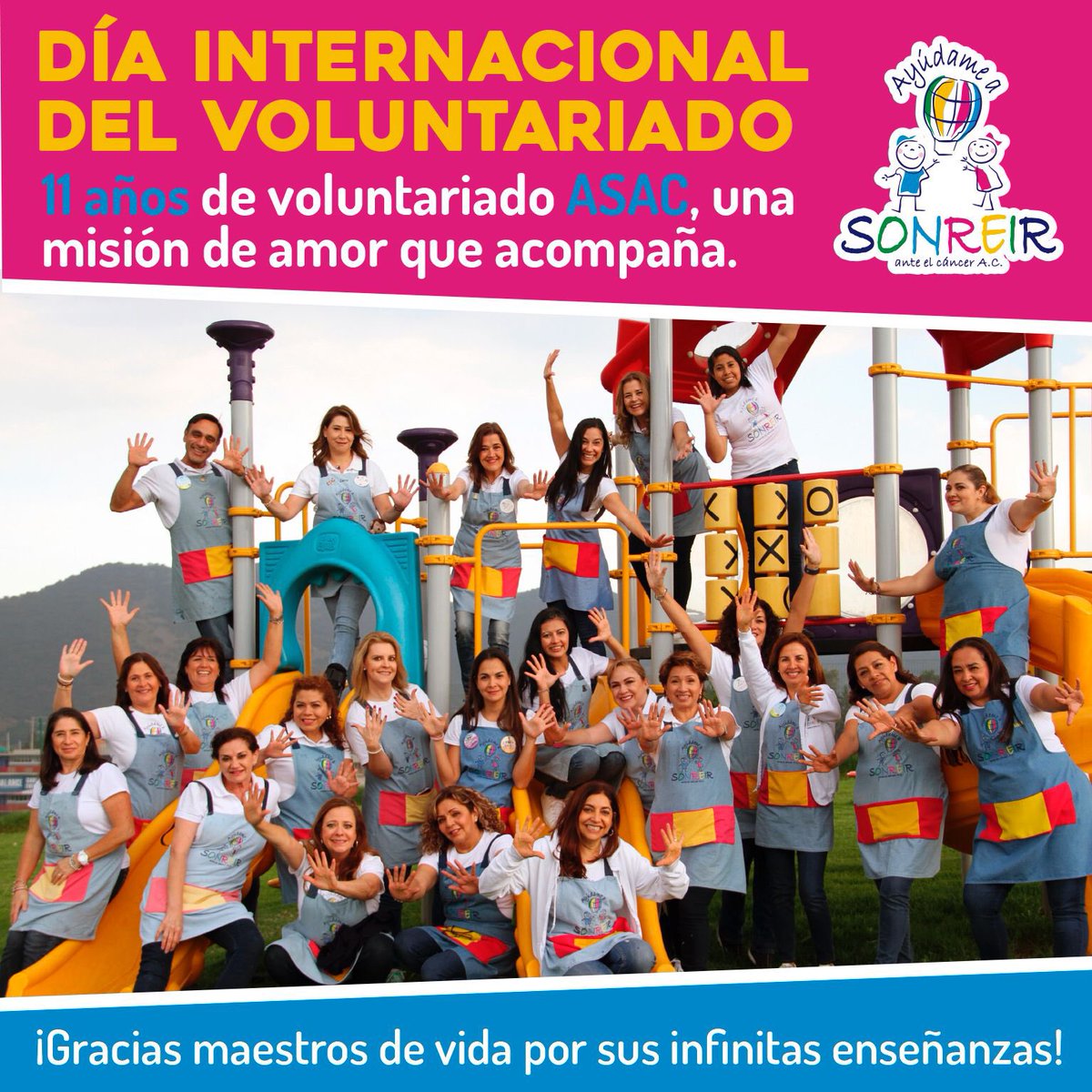 AyudameaSonreir's tweet photo. ¡Gracias y felicidades a tod@s l@s que deciden hacer de su vida un abrazo de amor incondicional!
¡FELIZ #DíadelVoluntariado!
#ASAC #acompañamiento #voluntariosASAC #familiaasac #asacmx https://t.co/h4lQ6yw6tU