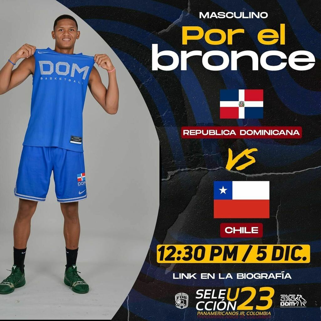 FedombalRD's tweet photo. HOY A LAS 12:30PM 🇩🇴🔥
VAMOS POR LA DE BRONCE 🥉🇩🇴
APOYA A TU SELECCIÓN 🇩🇴🇩🇴🇩🇴🇩🇴🇩🇴🇩🇴
🔥💪🏾
#ArribaDom 🇩🇴🇩🇴🇩🇴
Link en la biografía ⬆️
•
•
•
#3x3dom #3x3dominicana #3x3 #fiba3x3 #republicadominicana🇩🇴 #BASKETBALL #basketdominicano #basket #som… https://t.co/Wbqlyn9X2z https://t.co/EROclE1jGs