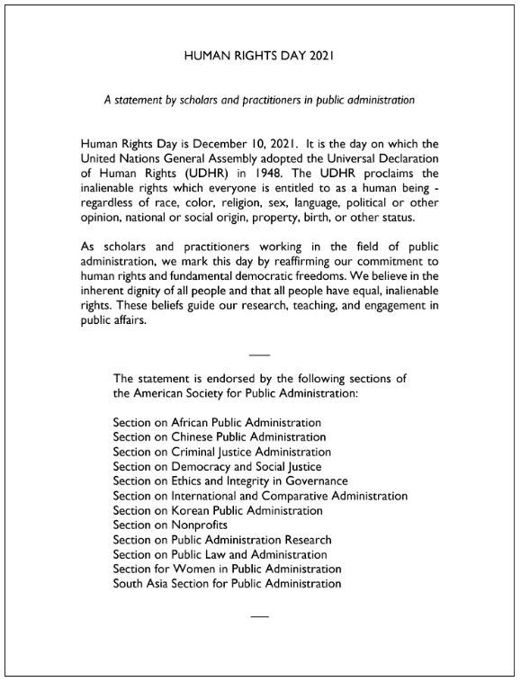 ASPA’s Section on Int’l & Comparative Admin tweet media