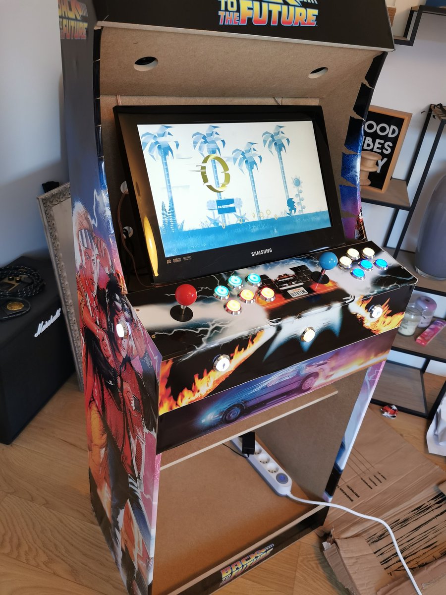 marcomornati's tweet image. So far so good. Maybe a bit of black paint to cover all the remaining parts... But the game party can start #Recalbox8 #arcade #weekendjob