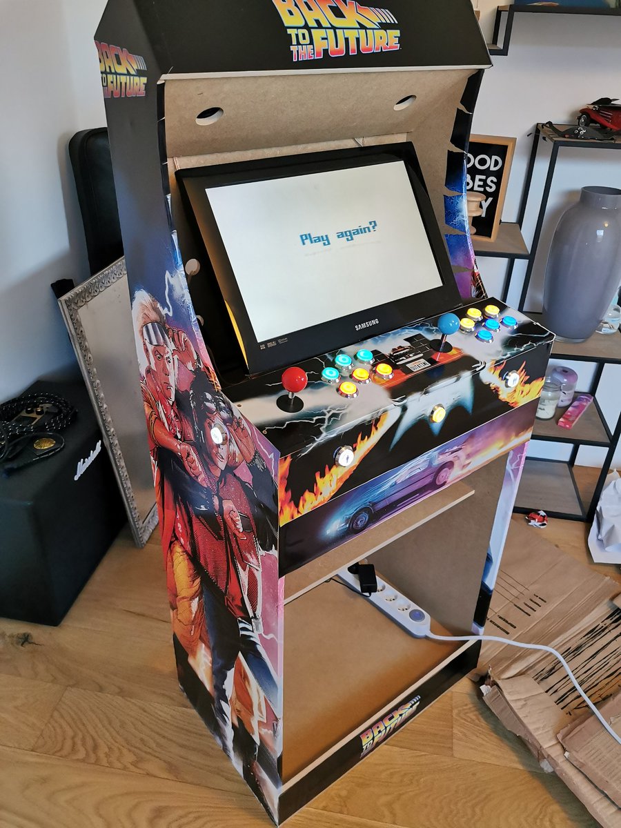 marcomornati's tweet image. So far so good. Maybe a bit of black paint to cover all the remaining parts... But the game party can start #Recalbox8 #arcade #weekendjob