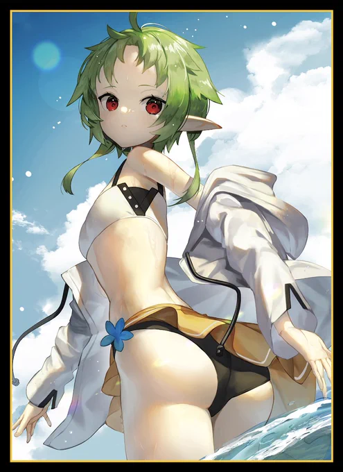 C99/エア冬コミ 新作発表⑫-1
水着 ロキシー、エリス、シルフィエット の スリーブ  になります!
イラストレーターは スコッティ(@Sco_ttie) 様です。 