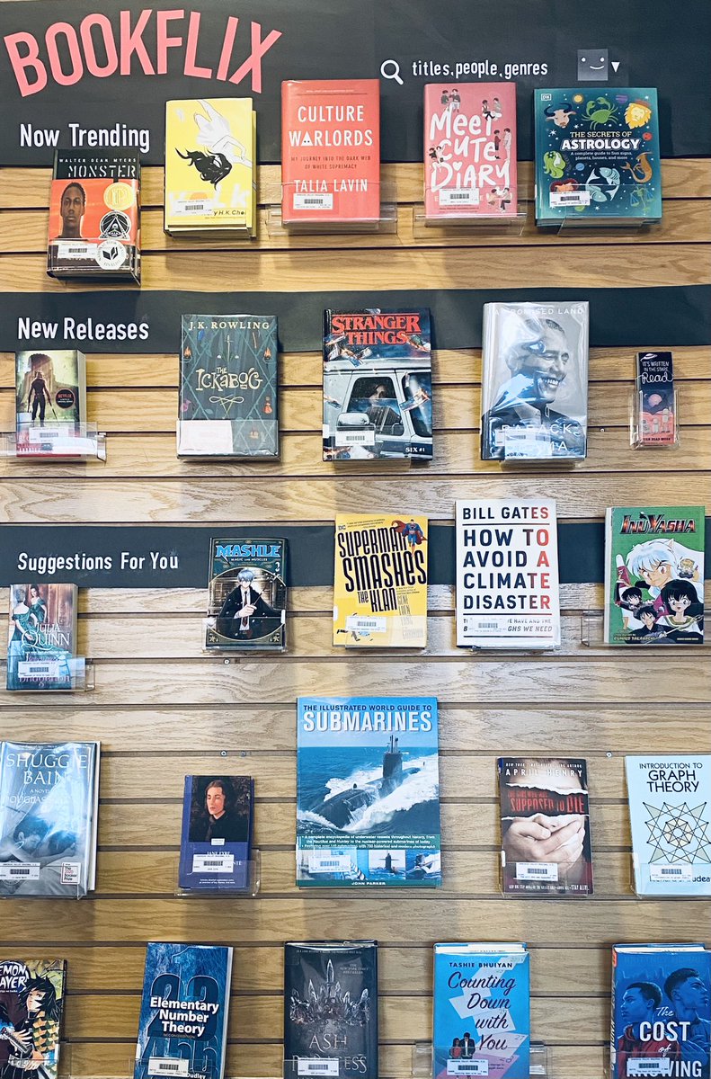 RVRHSlibrary's tweet photo. Come check out our new titles! We are giving the gift of reading this season! #fREADom #bookflix https://t.co/ln0ulGwdjq