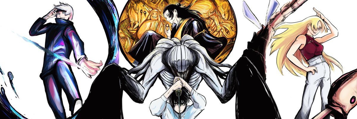 cxxart's tweet photo. 【咒術迴戰】【四大特級咒術師】
#呪術廻戦 #JujutsuKaisen
#五條悟 #GojoSatoru
#OkkotsuYuta #乙骨憂太
#夏油傑 #GetoSuguru
#九十九由基 #TsukumoYuki
#咒靈 #JUMP
#咒術迴戰 #芥見下々
#插畫 #OC
#animedrawing  #illustration #artwork https://t.co/700PQdDFqZ