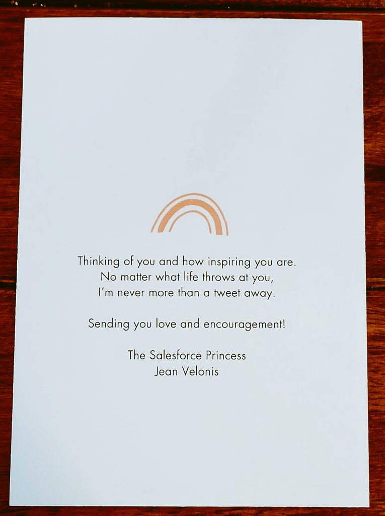 SudhaSundaram2's tweet image. Thank you #SalesforcePrincess @jeanvelonis for brightening my day with your rainbow of hope &amp;amp; love 💙
You inspire me &amp;amp; others in #TrailblazerCommunity with your awesomeness!🤗