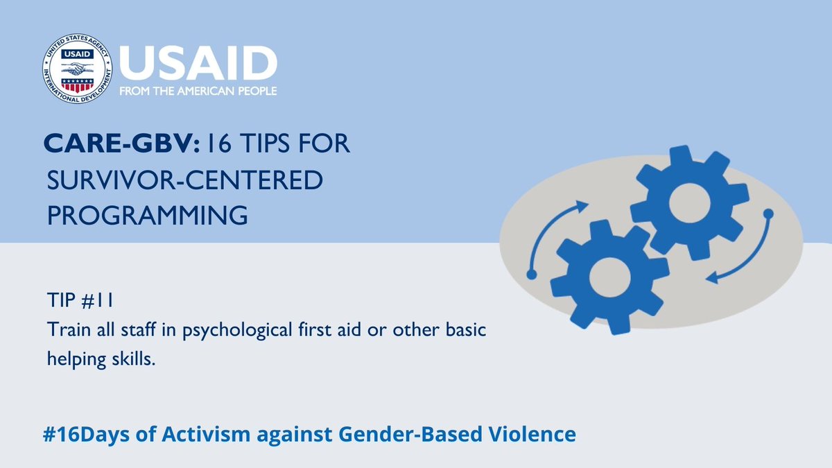 MakingCentsIntl's tweet photo. Collective Action to Reduce #genderbasedviolence centers on strengthening collective prevention and response for #GBV #globaldev programing for @USAID and partners. We're sharing #16Days worth of tips for implementing survivor-centered approaches. Today's tip #11. https://t.co/2e1FaI2u8T