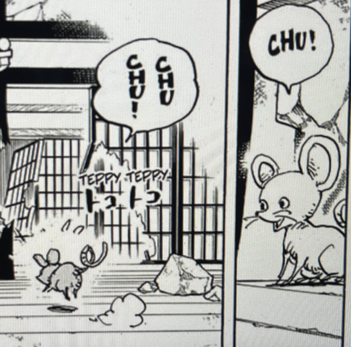 piratequeen_ya's tweet photo. #ONEPIECE1034 

This is too cute ahhhh, the mouse reminded me about Sanji’s childhood, it’s wonderful that Odacchi puts such little details during intense fights. 🖤 https://t.co/dHwhTrMnKK