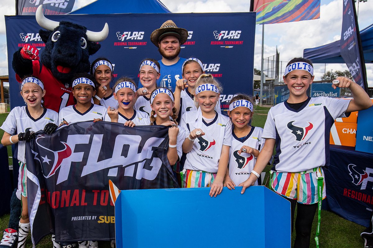 NFLFLAG's tweet photo. Introducing your @HoustonTexans Regional Tournament Champions🔥🏆

Can't wait to see y'all in Las Vegas! https://t.co/1C6TJXeJ1i