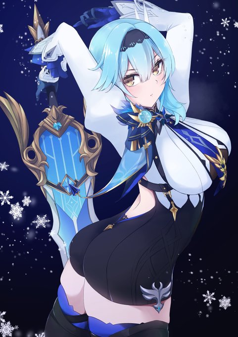 エウルア引けました記念 戦闘中のポーズ大好きです #エウルア  #GenshinImpact #eulalawrence #优菈 