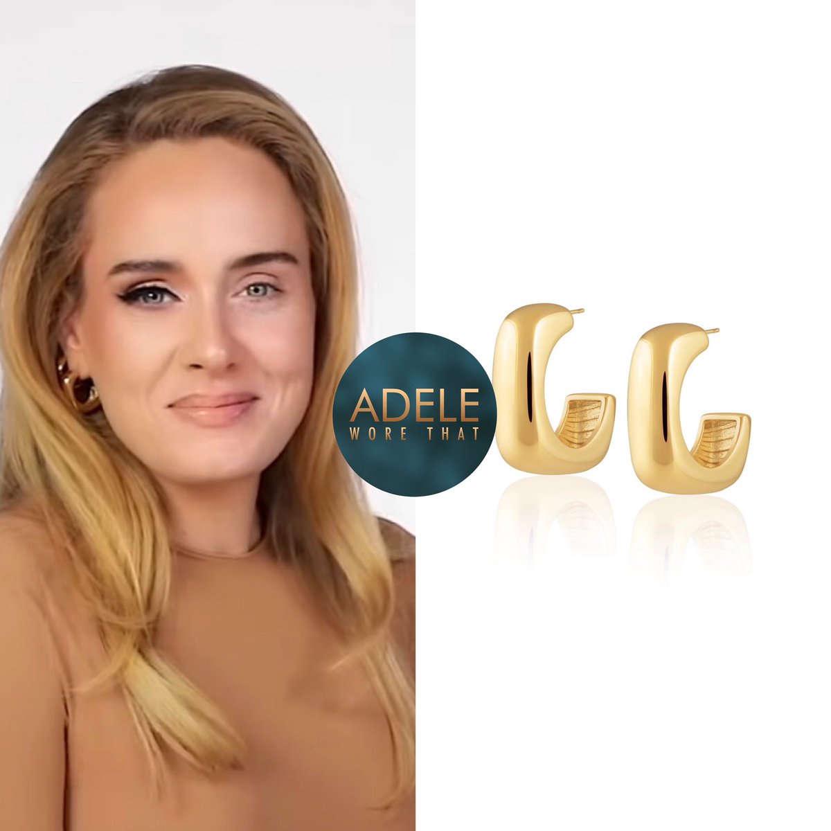 adeleworethat's tweet image. 2|12|2021 @adele appeared on a video with @nikkietutorials for her Power of Make Up series 

Adele wore the essential long sleeve thong bodysuit in beige by @skims £85 and her earrings were the Daria hoops by @sahirajewelrydesign £44 

instagram.com/p/CXG2eMuthk6/…