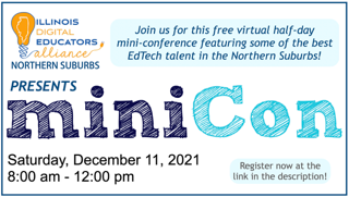We are excited that @MikeREarnshaw @PunkClassrooms will be presenting how “EduCulture Cooking: Enhancing School & Classroom Culture” improves relationships. Register to learn for FREE at the Northern Suburbs MiniCon Dec. 11th. #ideansminicon ideaillinois.org/Northern-Subur…