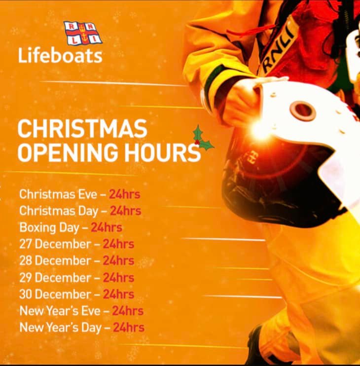 Business as usual over the festive period - if you see anyone in difficulty on or near the water, please call 112 or 999 and ask for the Coast Guard #rnli #kinsale