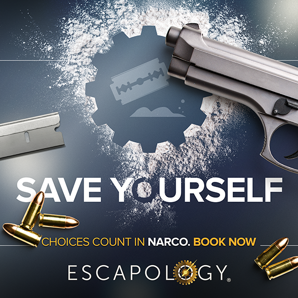 EscapologySf's tweet photo. Set up by an old 'friend' &amp; trapped in a drug kingpin's mansion; you either escape or become a drug mule. On the plus side, the Caribbean is nice. Play Narco Now: https://t.co/7A2gANsFMq

#HolidayTookANoseDive https://t.co/XgXW7EHapR